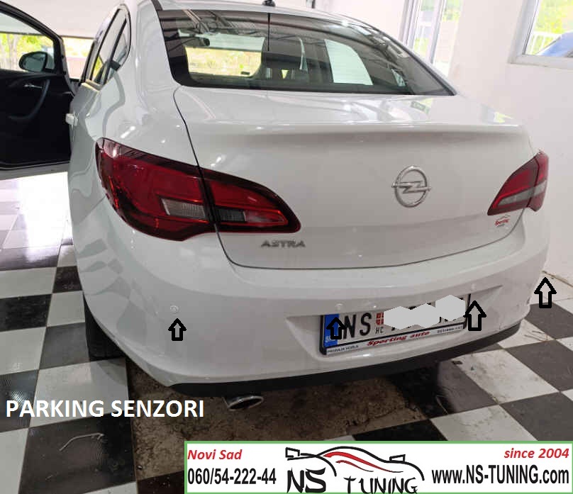 ugradnja parking senzora opel astra j limuzina novi sad ns tuning